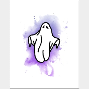 Watercolor Ghost Posters and Art